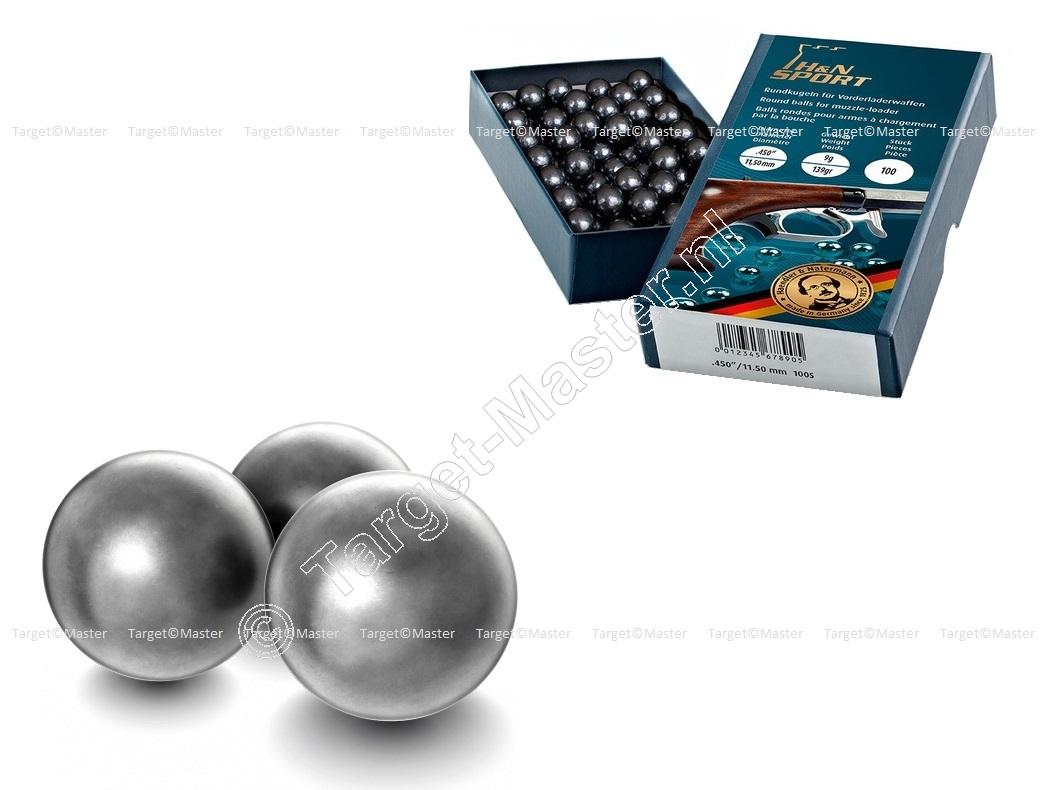 HN-Sport LODEN ROND BALLEN kaliber .435, 11.05mm verpakking 100